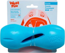 West Paw Qwizl Tough Treat Dispensing Dog Chew Toy, Aqua Blue, Large slide 2 of 6