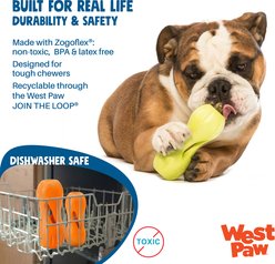 West Paw Qwizl Tough Treat Dispensing Dog Chew Toy, Aqua Blue, Large slide 2 of 8