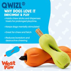 West Paw Qwizl Tough Treat Dispensing Dog Chew Toy, Granny Smith Green, Large slide 2 of 8