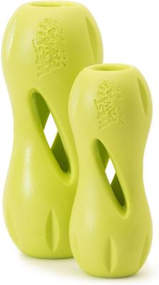 Show full view: West Paw Qwizl Tough Treat Dispensing Dog Chew Toy, Granny Smith Green, Small slide 3 of 10