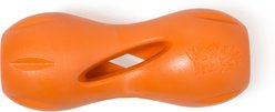 West Paw Qwizl Tough Treat Dispensing Dog Chew Toy, Tangerine Orange, Large