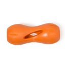 West Paw Qwizl Tough Treat Dispensing Dog Chew Toy, Tangerine Orange, Large