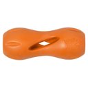 West Paw Qwizl Tough Treat Dispensing Dog Chew Toy, Tangerine Orange, Small