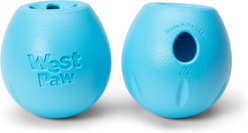 West Paw Rumbl Bouncy Ball Dog Toy, Aqua Blue, Large