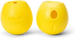 West Paw Rumbl Bouncy Ball Dog Toy, Dandelion Yellow, Large