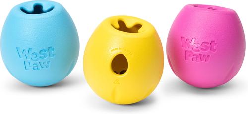 Show full view: West Paw Rumbl Bouncy Ball Dog Toy, Dandelion Yellow, Large slide 10 of 11