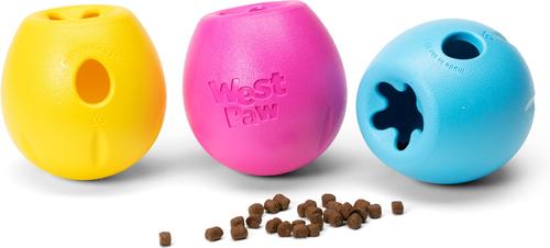 Show full view: West Paw Rumbl Bouncy Ball Dog Toy, Dandelion Yellow, Large slide 8 of 11