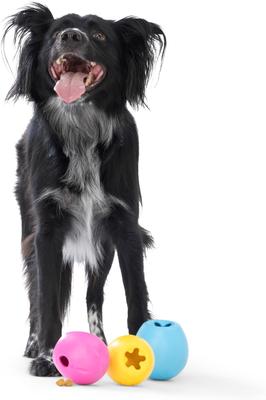 Show full view: West Paw Rumbl Bouncy Ball Dog Toy, Dandelion Yellow, Small slide 8 of 11