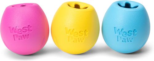 Show full view: West Paw Rumbl Bouncy Ball Dog Toy, Dandelion Yellow, Small slide 10 of 11