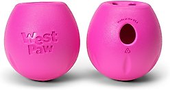 West Paw Rumbl Bouncy Ball Dog Toy, Hot Pink, Large