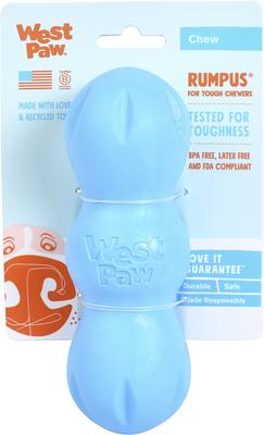 Show full view: West Paw Rumpus Medium Tough Dog Chew Toy, Blue slide 5 of 7