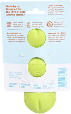 Show full view: West Paw Rumpus Medium Tough Dog Chew Toy, Green slide 7 of 8