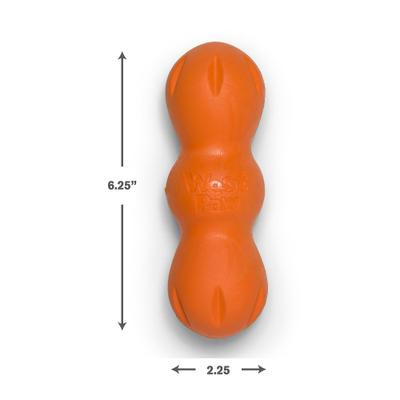 Show full view: West Paw Rumpus Medium Tough Dog Chew Toy, Orange slide 2 of 7