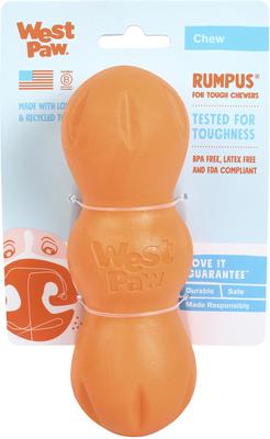 Show full view: West Paw Rumpus Medium Tough Dog Chew Toy, Orange slide 5 of 7