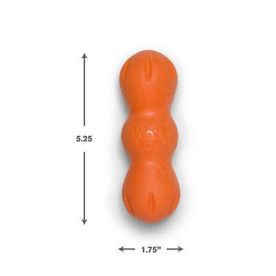 Show full view: West Paw Rumpus Small Tough Dog Chew Toy, Orange slide 3 of 8