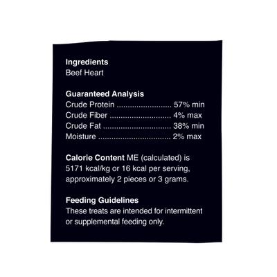 Show full view: West Paw Single Ingredient Beef Heart Freeze-Dried Dog Treats, 2.5-oz bag slide 6 of 7