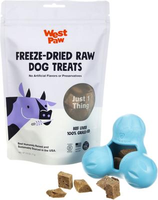 Show full view: West Paw Single Ingredient Beef Liver Freeze-Dried Dog Treats, 2.5-oz bag slide 7 of 7
