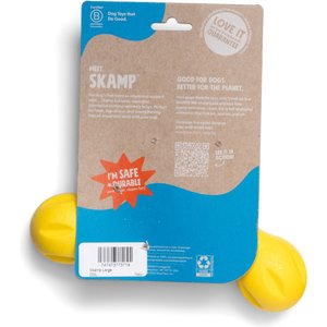 West Paw Skamp Tough Dog Chew Toy, Dandelion Yellow, Large: 8.5-in