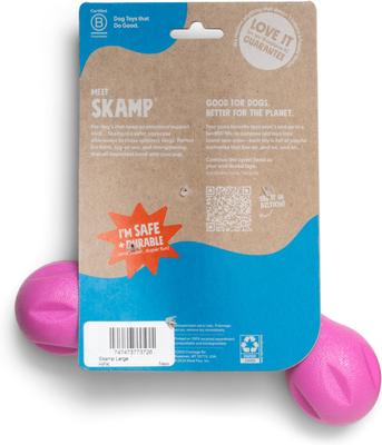 Show full view: West Paw Skamp Tough Dog Chew Toy, Hot Pink, Large: 8.5-in slide 4 of 11