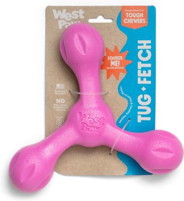 Show full view: West Paw Skamp Tough Dog Chew Toy, Hot Pink, Large: 8.5-in slide 3 of 11