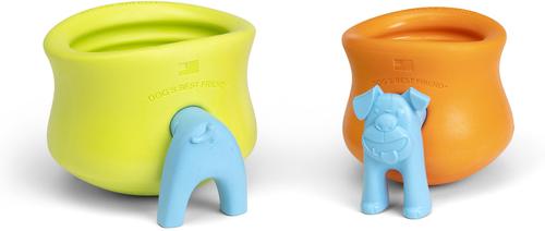 Show full view: West Paw Toppl Stopper 2 Pack Dog Bowl Accessory, Blue slide 6 of 10