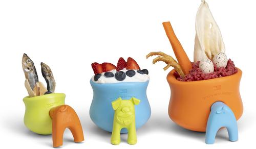 Show full view: West Paw Toppl Stopper 2 Pack Dog Bowl Accessory, Orange slide 9 of 10