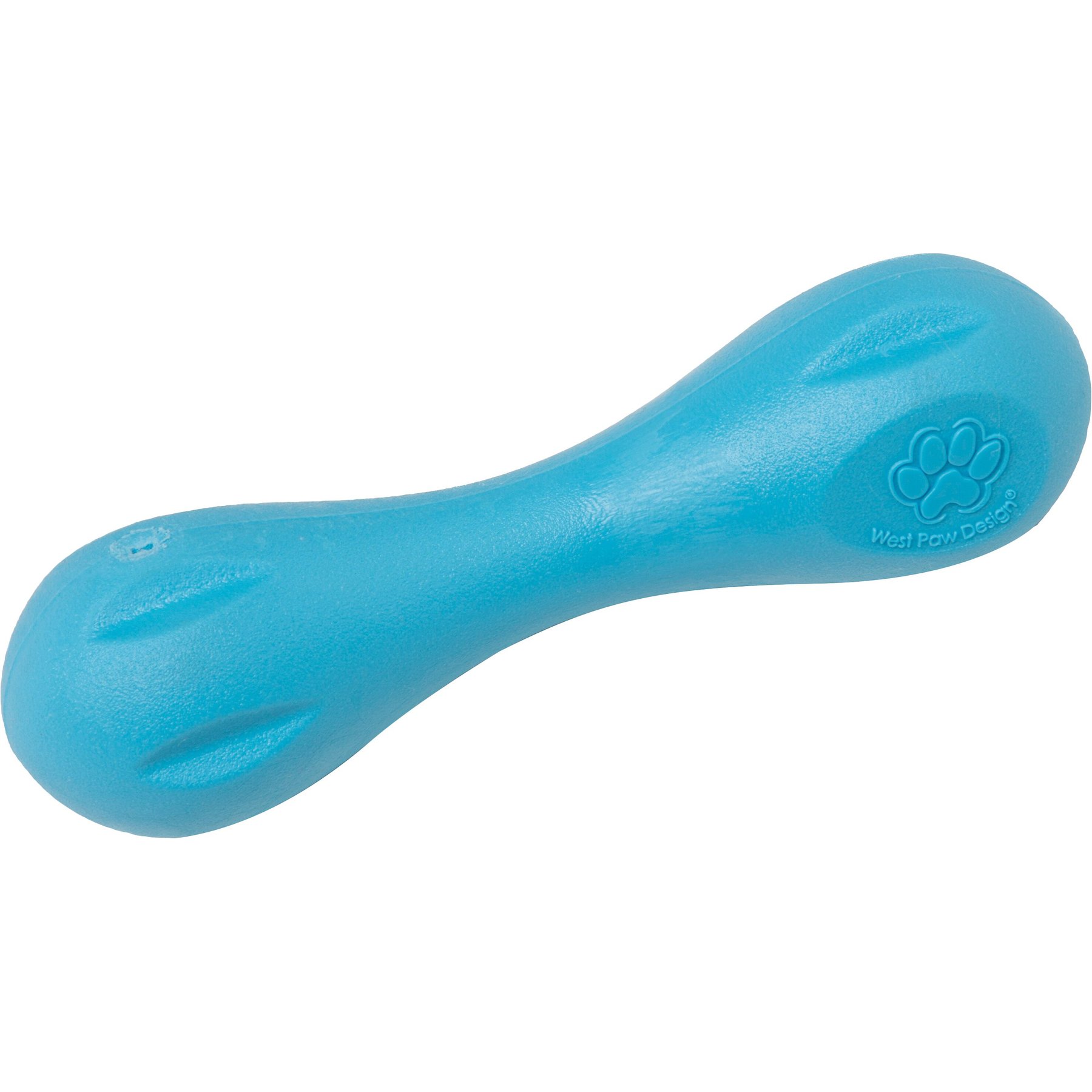 West Paw Zogoflex Hurley Tough Dog Chew Toy, Aqua Blue, Mini