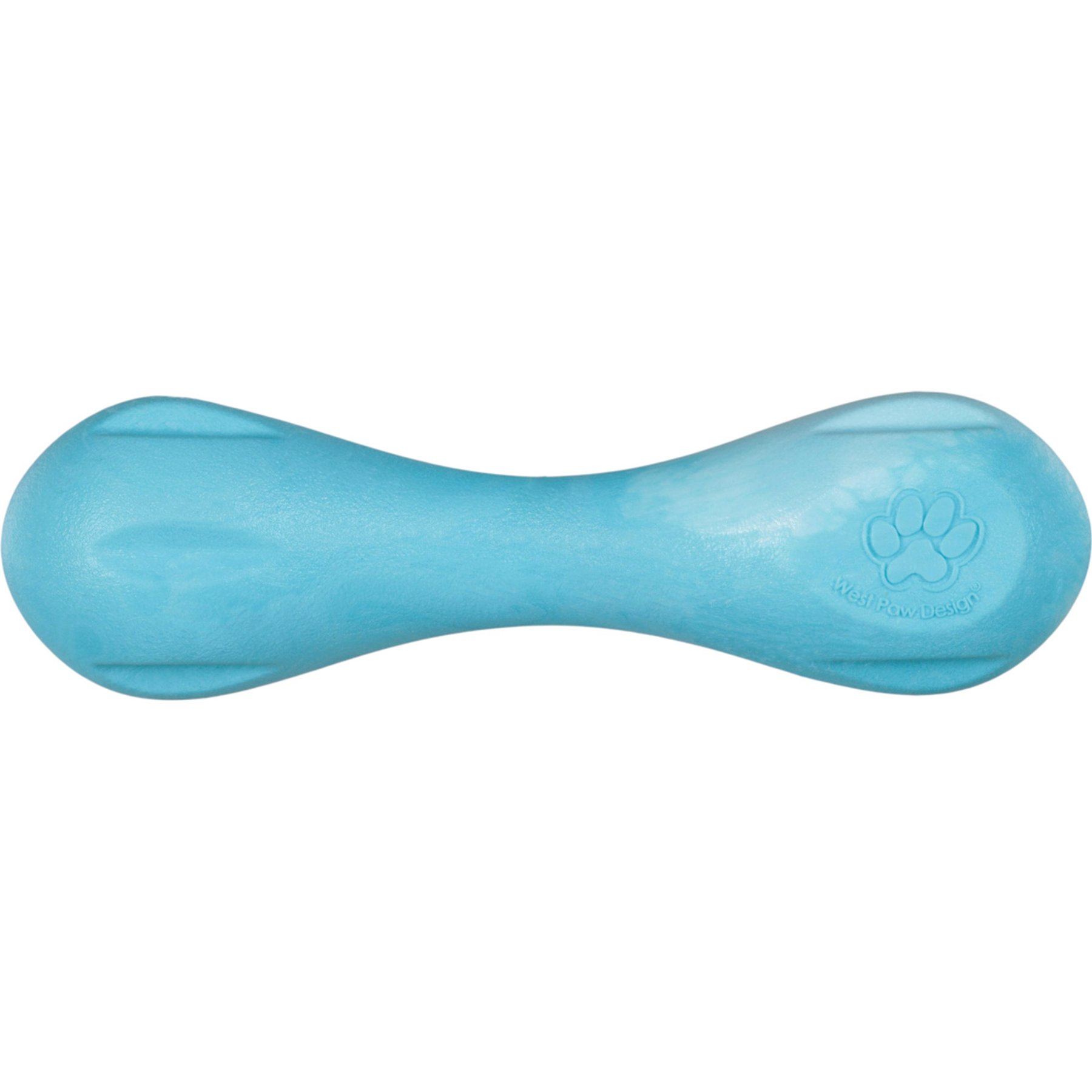 West Paw Zogoflex Hurley Tough Puppy Fetch Water Chew Dog Toy, Aqua Swirl, X-Small: 4.5-in