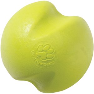 West Paw Zogoflex Jive Tough Ball Dog Toy, Granny Smith, Large