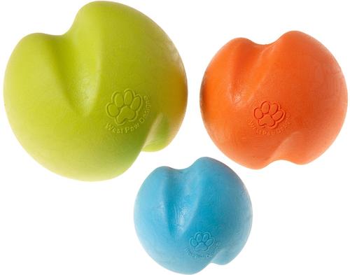 Show full view: West Paw Zogoflex Jive Tough Ball Dog Toy, Granny Smith, Mini slide 3 of 7