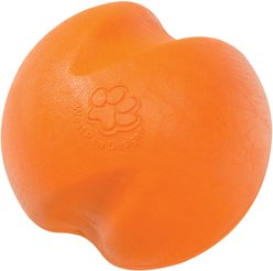 West Paw Zogoflex Jive Tough Ball Dog Toy, Tangerine, Large