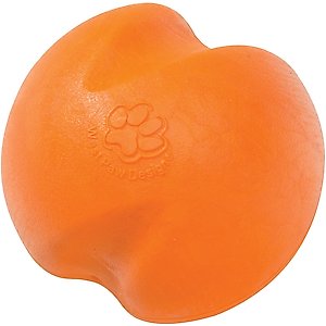 West Paw Zogoflex Jive Tough Ball Dog Toy, Tangerine, Large