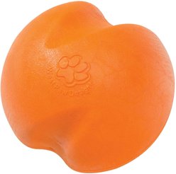 West Paw Zogoflex Jive Tough Ball Dog Toy, Tangerine, Small