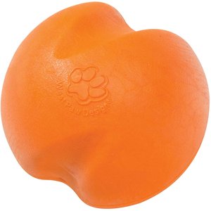West Paw Zogoflex Jive Tough Ball Dog Toy, Tangerine, Small