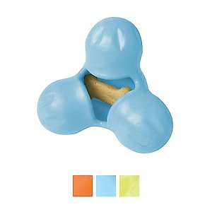 West Paw Zogoflex Large Tux Tough Treat Dispensing Dog Chew Toy, Aqua Blue