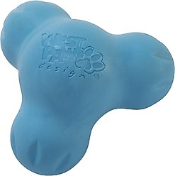 West Paw Zogoflex Small Tux Tough Treat Dispensing Dog Chew Toy, Aqua Blue