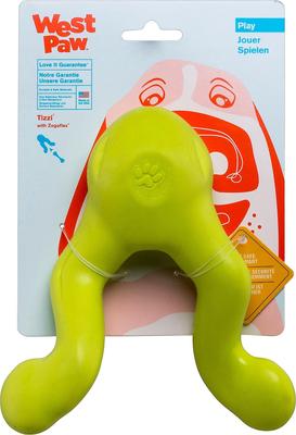 Show full view: West Paw Zogoflex Tizzi Treat Dispensing Dog Chew Toy, Granny Smith, Large slide 8 of 11