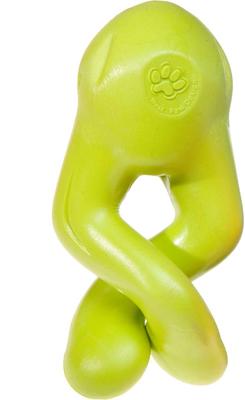 Show full view: West Paw Zogoflex Tizzi Treat Dispensing Dog Chew Toy, Granny Smith, Mini slide 3 of 9