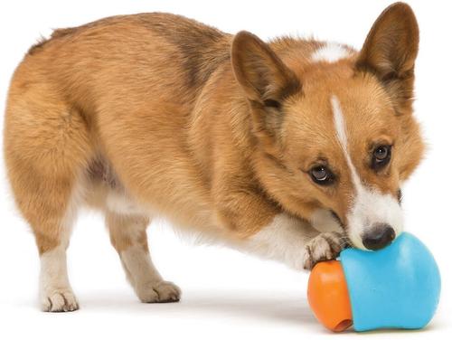 Show full view: West Paw Zogoflex Toppl Tough Treat Dispensing Dog Chew Toy, Aqua Blue, Small slide 6 of 12