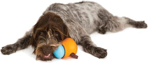 Show full view: West Paw Zogoflex Toppl Tough Treat Dispensing Dog Chew Toy, Granny Smith, Large slide 6 of 12