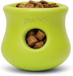 West Paw Zogoflex Toppl Tough Treat Dispensing Dog Chew Toy, Granny Smith, Small