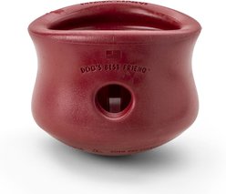 West Paw Zogoflex Toppl Tough Treat Dispensing Dog Chew Toy, Ruby Red, Large