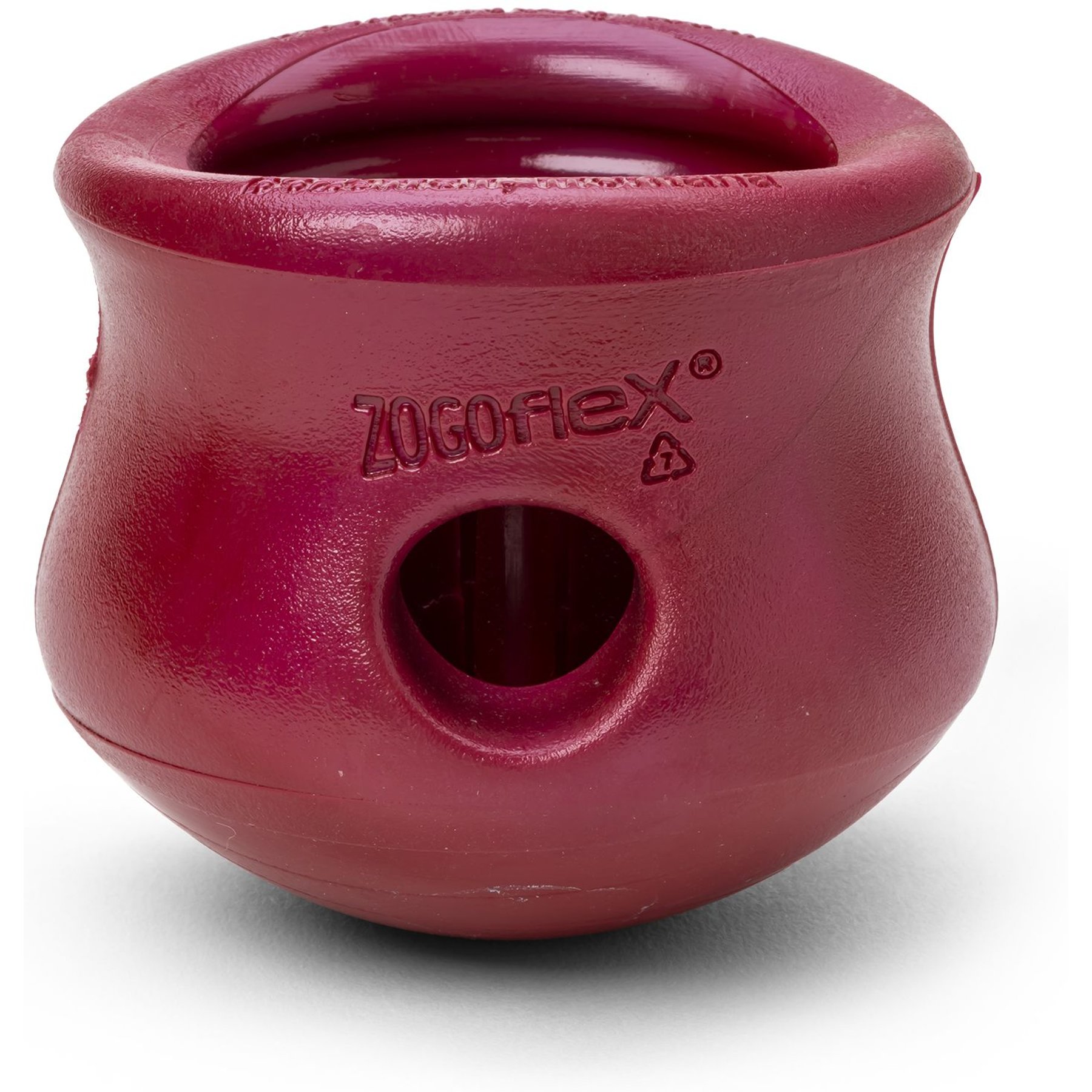 West Paw Zogoflex Toppl Tough Treat Dispensing Dog Chew Toy, Ruby Red, Small