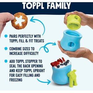West Paw Zogoflex Toppl Tough Treat Dispensing Dog Chew Toy, Tangerine, Large
