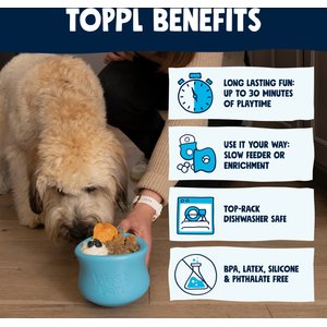 West Paw Zogoflex Toppl Tough Treat Dispensing Dog Chew Toy, Tangerine, Large