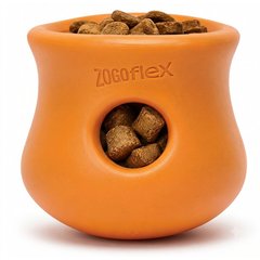 West Paw Zogoflex Toppl Tough Treat Dispensing Dog Chew Toy, Tangerine, Large