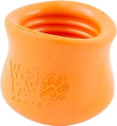 West Paw Zogoflex Toppl Tough Treat Dispensing Dog Chew Toy, Tangerine, Large