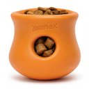 West Paw Zogoflex Toppl Tough Treat Dispensing Dog Chew Toy, Tangerine, Small