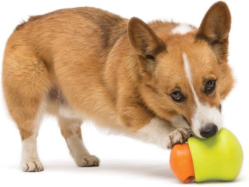 Show full view: West Paw Zogoflex Toppl Tough Treat Dispensing Dog Chew Toy, Tangerine, Small slide 6 of 12