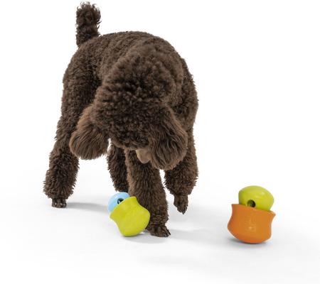 Show full view: West Paw Zogoflex Toppl Tough Treat Dispensing Dog Chew Toy, X-Large, 4.75-in, Granny Smith slide 4 of 10